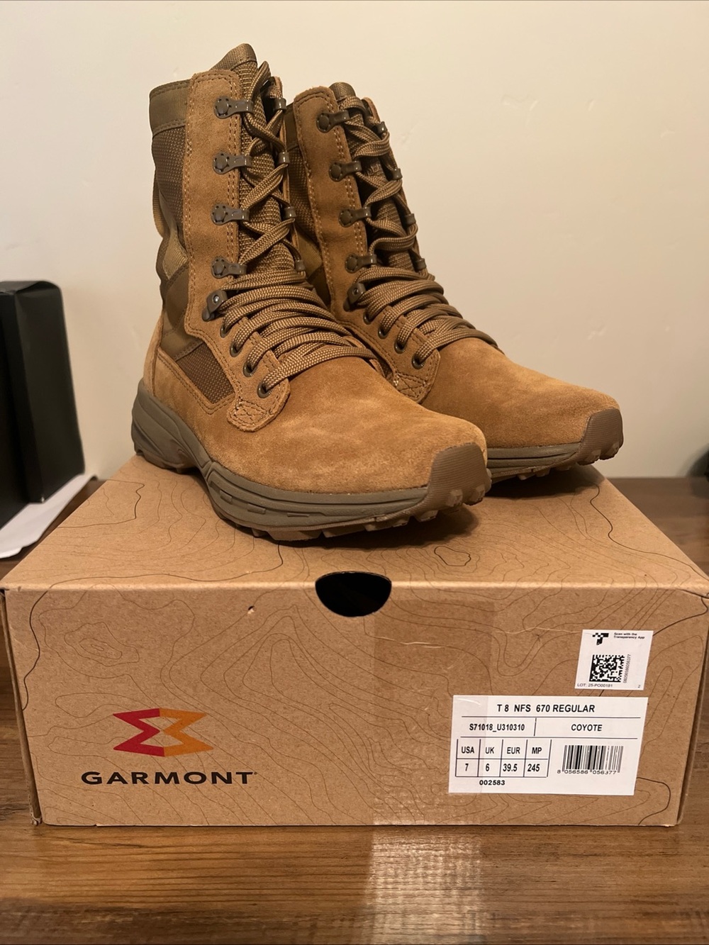 Garmont T 8 NFS 670 Men’s 7 Womens 8 Coyote Brown Tactical Boots